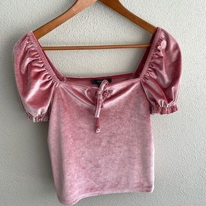 Primark velvet crop top